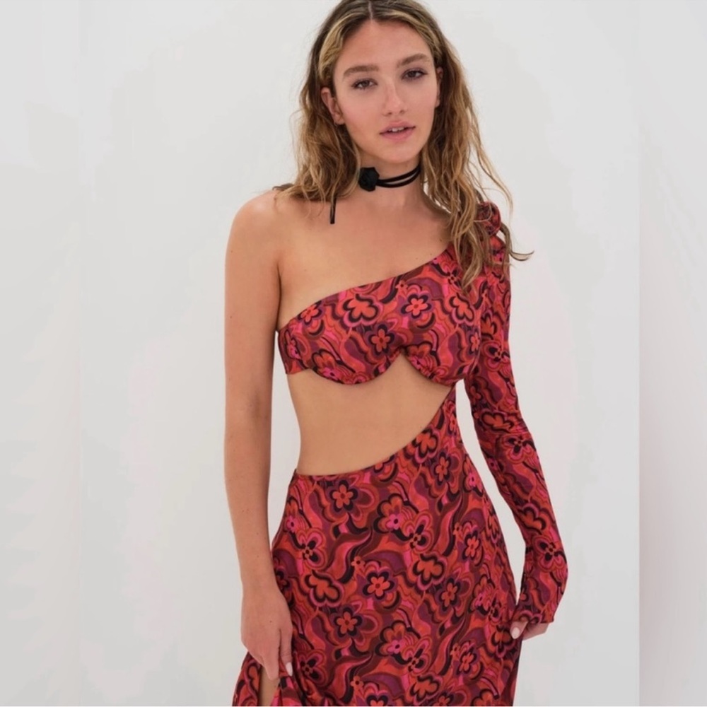 NWT For Love & Lemons Davina Maxi Dress